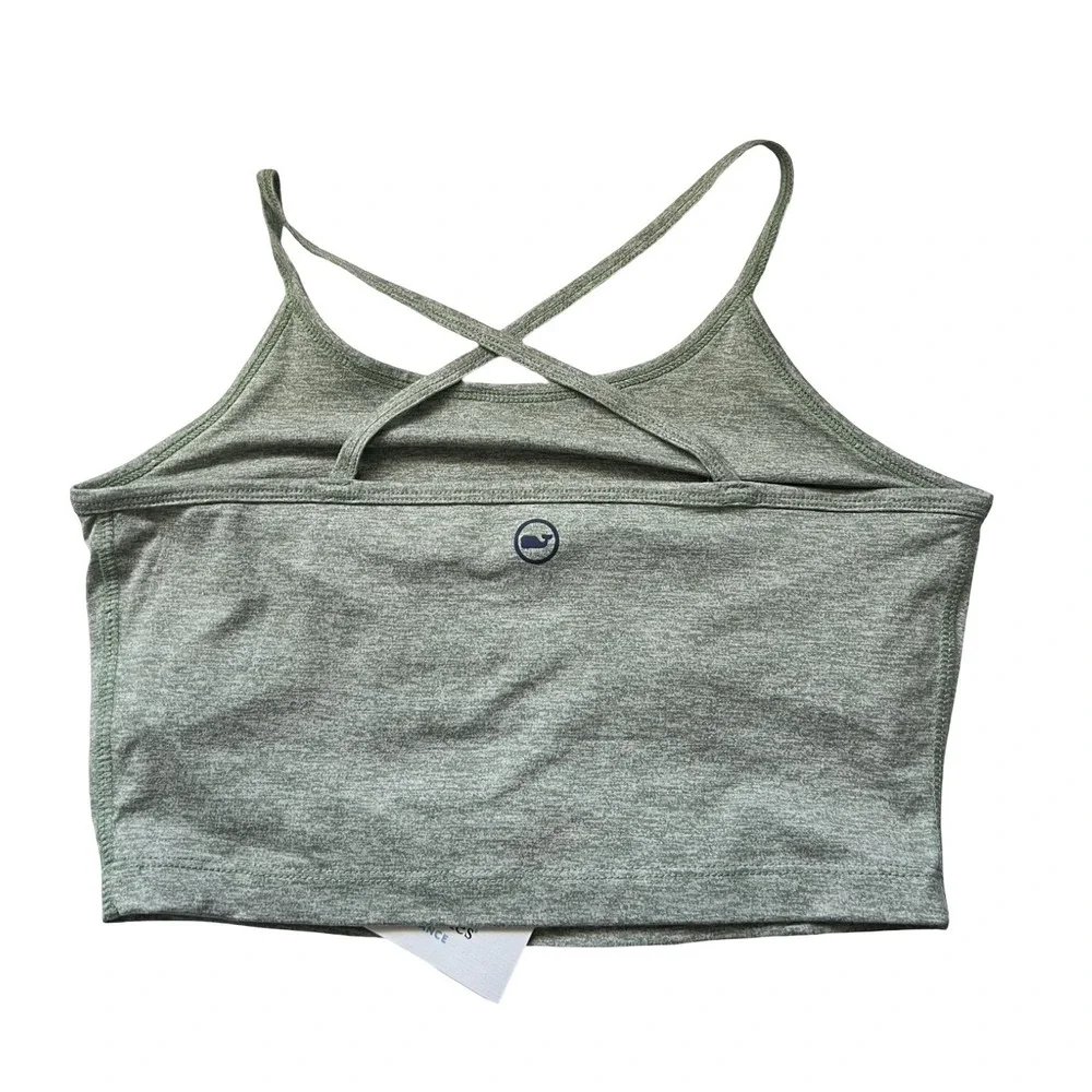 Vineyard Vines Performance Womens Soft Sports Bra Size S Sage Athletic Gym NWT